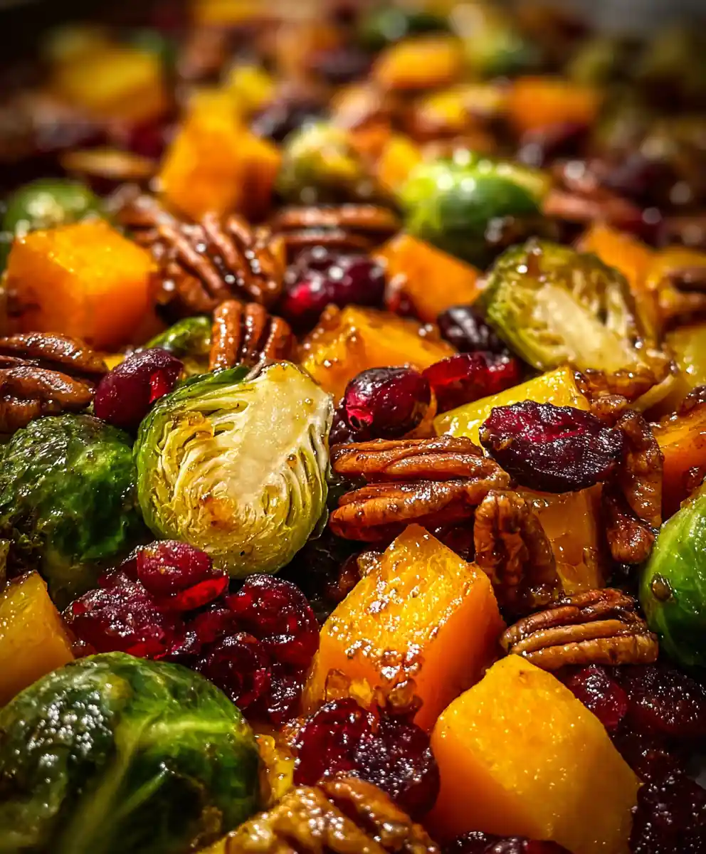 brussel sprout and butternut squash recipe Cranberry Pecan Harvest Sheet