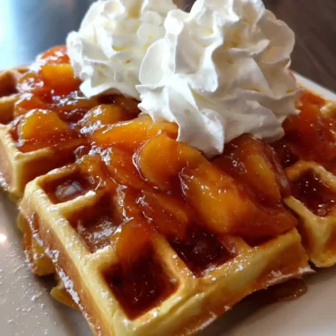 Buttermilk Waffles Recipe Peach Compote And Cream 1762513194.2176273