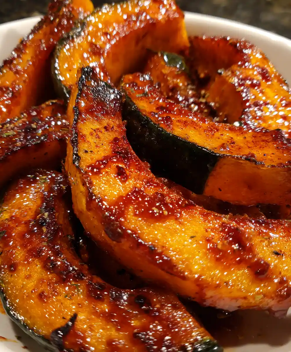 candy roaster squash recipe Maple-Chili Charred Wedges