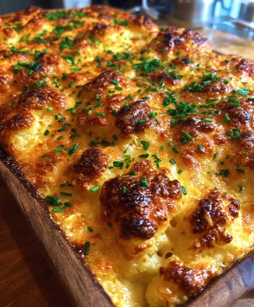 cauliflower cheese recipe Bronzed Cheddar and Chive