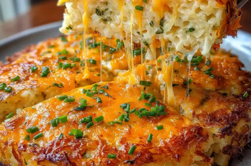 Cheesy Hashbrown Casserole Recipe Cheddar Melt With Chive Sprinkle 1762693979.2616029