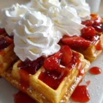 Crispy Waffle Recipe Strawberry Coulis And Whipped Peaks 1762505597.0571325