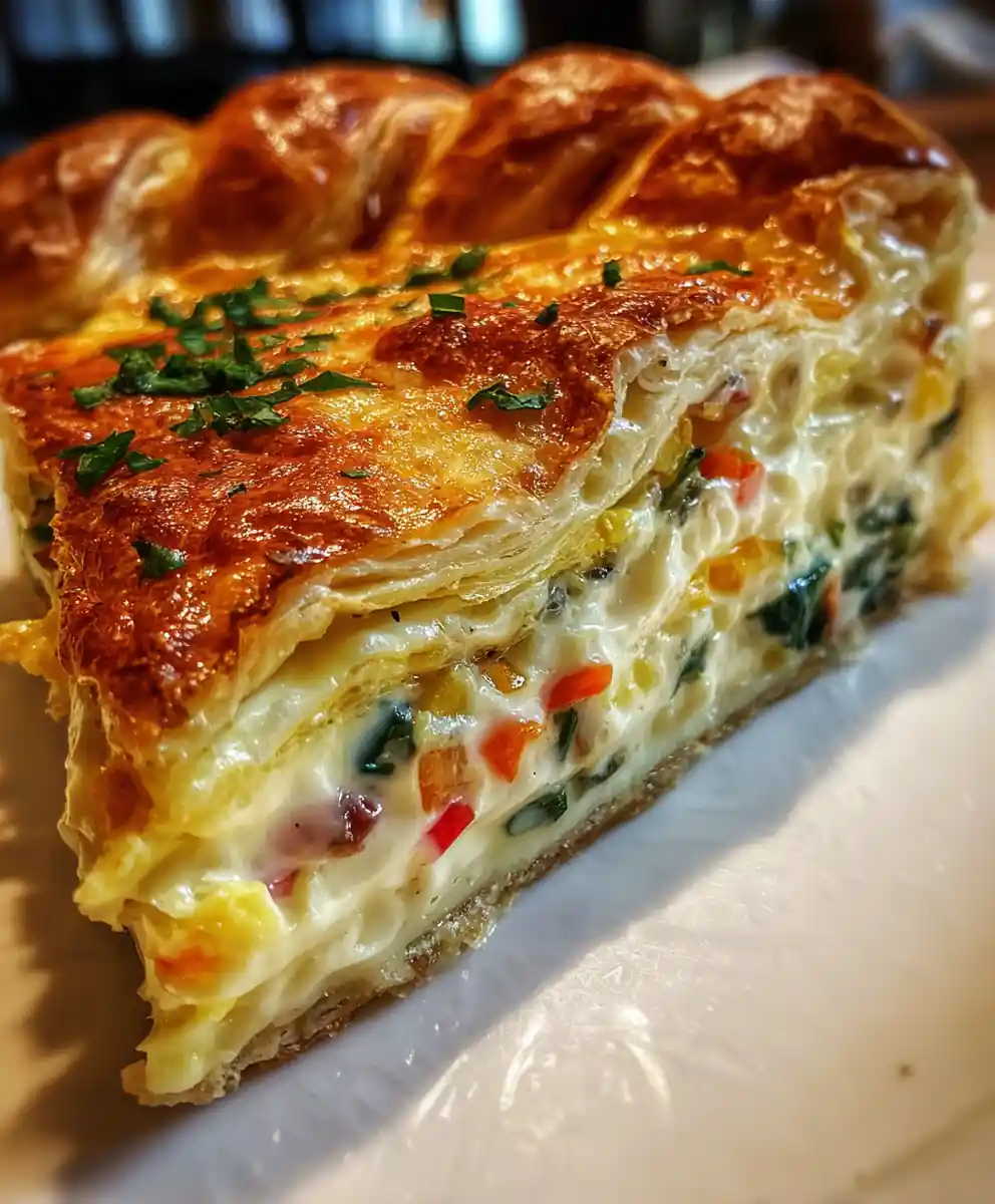 croissant breakfast pie recipe Sunrise Hamless Layers
