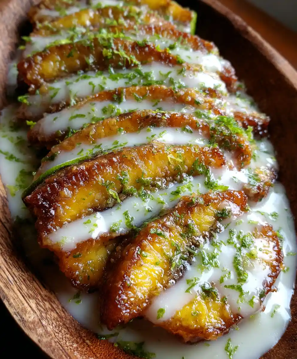 fried plantain recipe Coconut Lime Drizzle