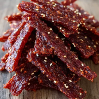 Ground Beef Jerky Recipe Chili Rubbed With Sesame Speckle 1762515909.3908267