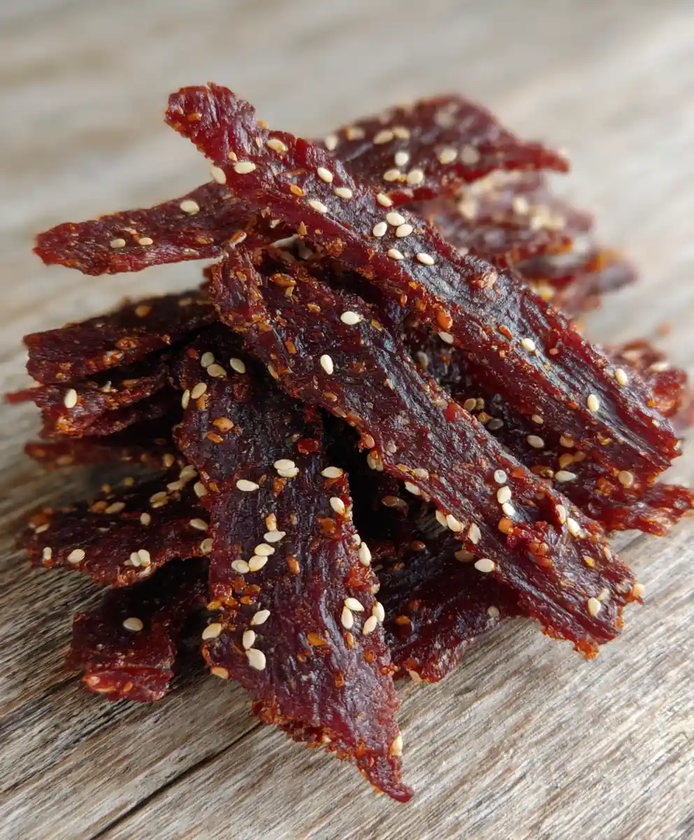 ground beef jerky recipe Chili Rubbed With Sesame Speckle