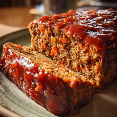 Lentil Loaf Recipe Tomato Glaze With Carrot Bits 1762694431.4127035