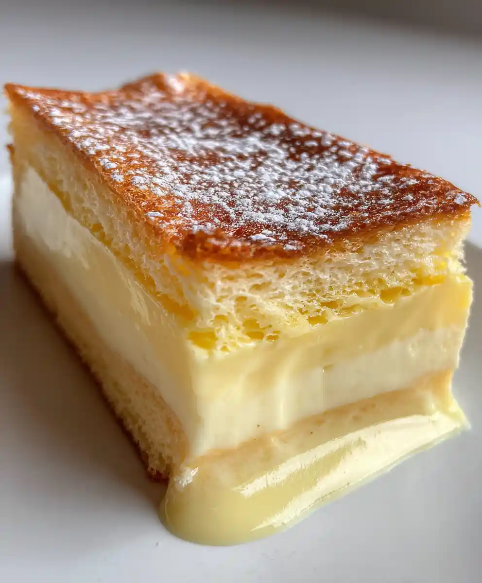 magic cake recipe Vanilla Custard Layers