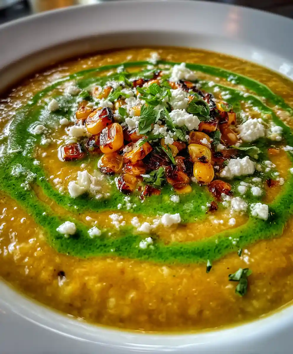 mexican street corn soup recipe Charred Corn and Cilantro Drizzle