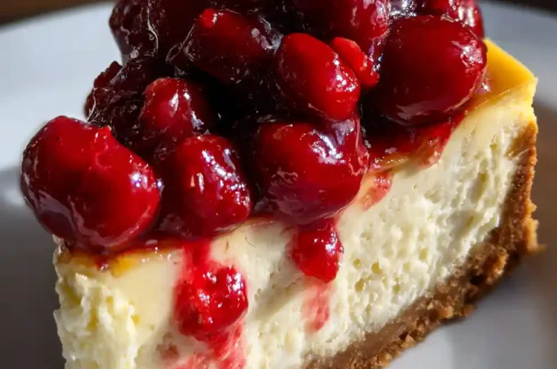 New York Style Cheesecake Recipe Cherry Topping With Vanilla Bean 1762514229.1553082