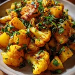 Potatoes Cauliflower Indian Recipe Turmeric Gilded Aloo Gobi 1762487264.6616864