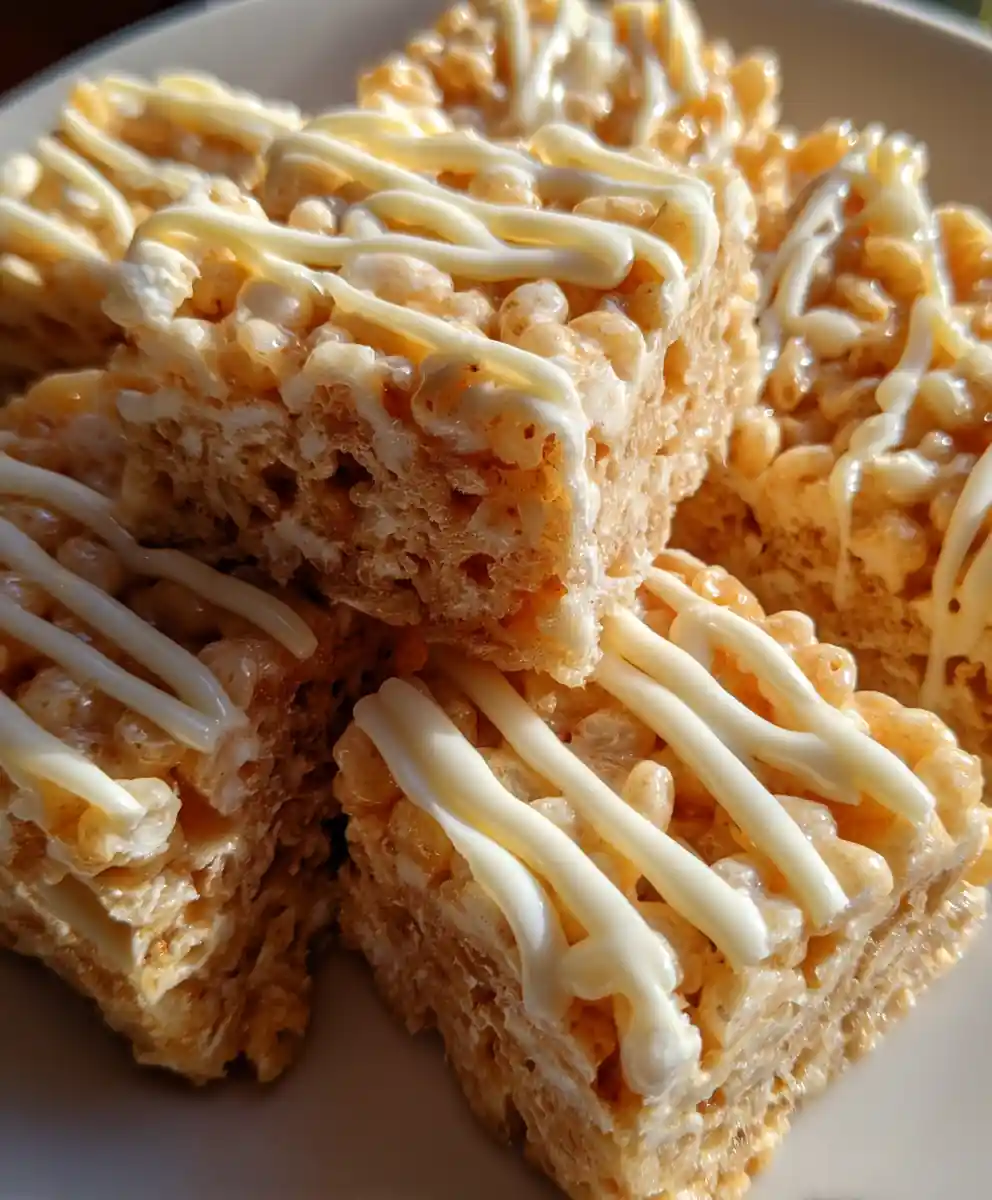 rice krispies recipe White Chocolate Drizzle Top