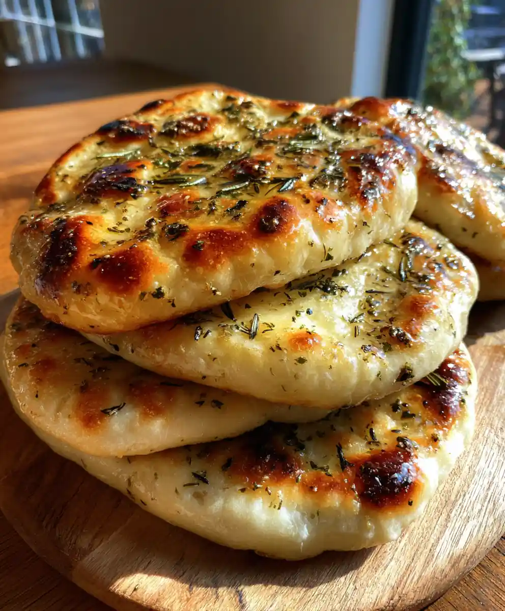 sourdough flatbread recipe Blistered Herbed Discs