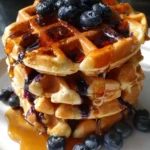 Sourdough Waffle Recipe Blueberry Stripe With Maple 1762504620.4826694