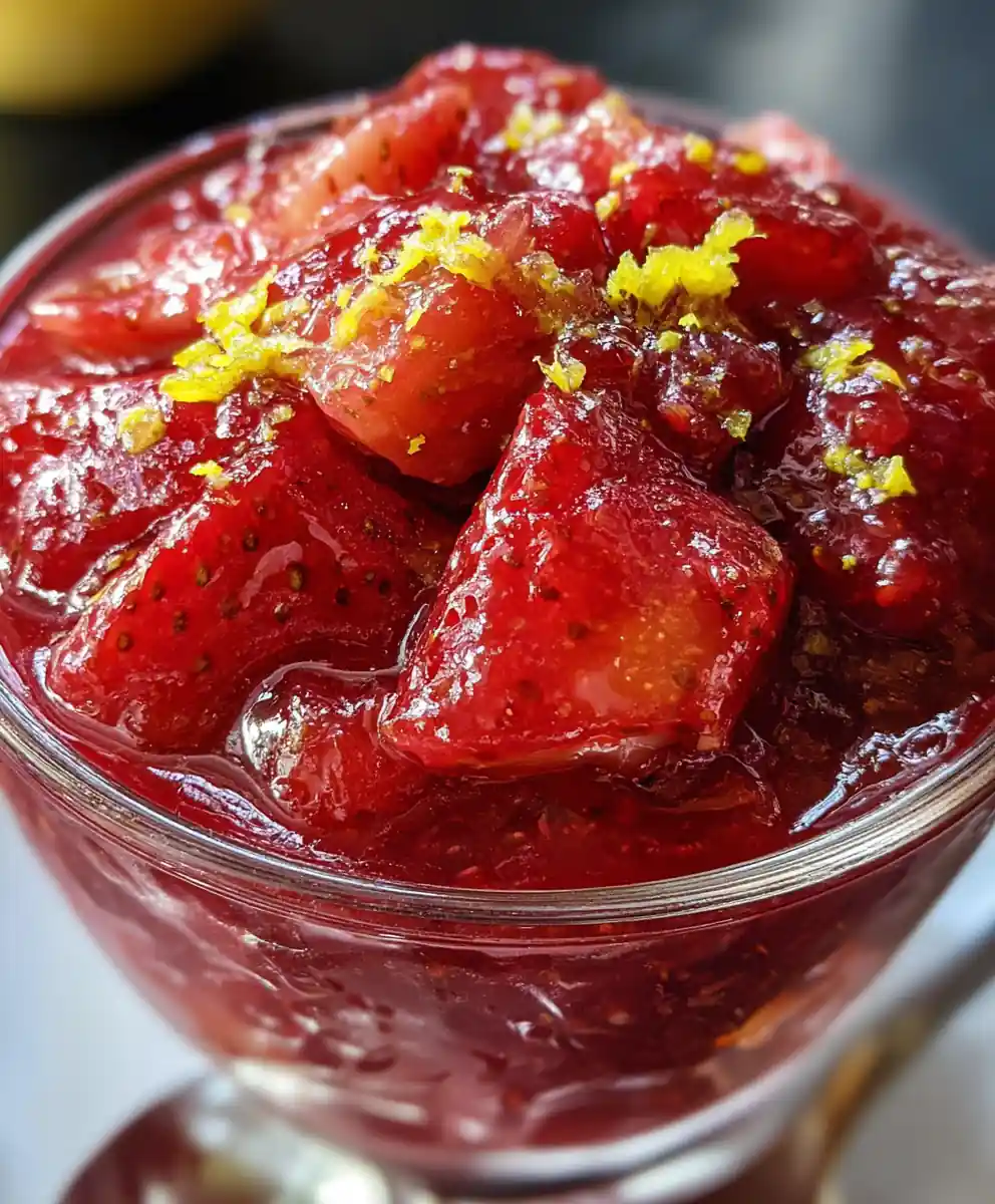 strawberry compote recipe Lemon Zested Ruby Sauce