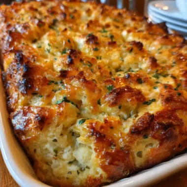 Stuffing Casserole Recipe Herb Golden Topping 1762090755.8692875