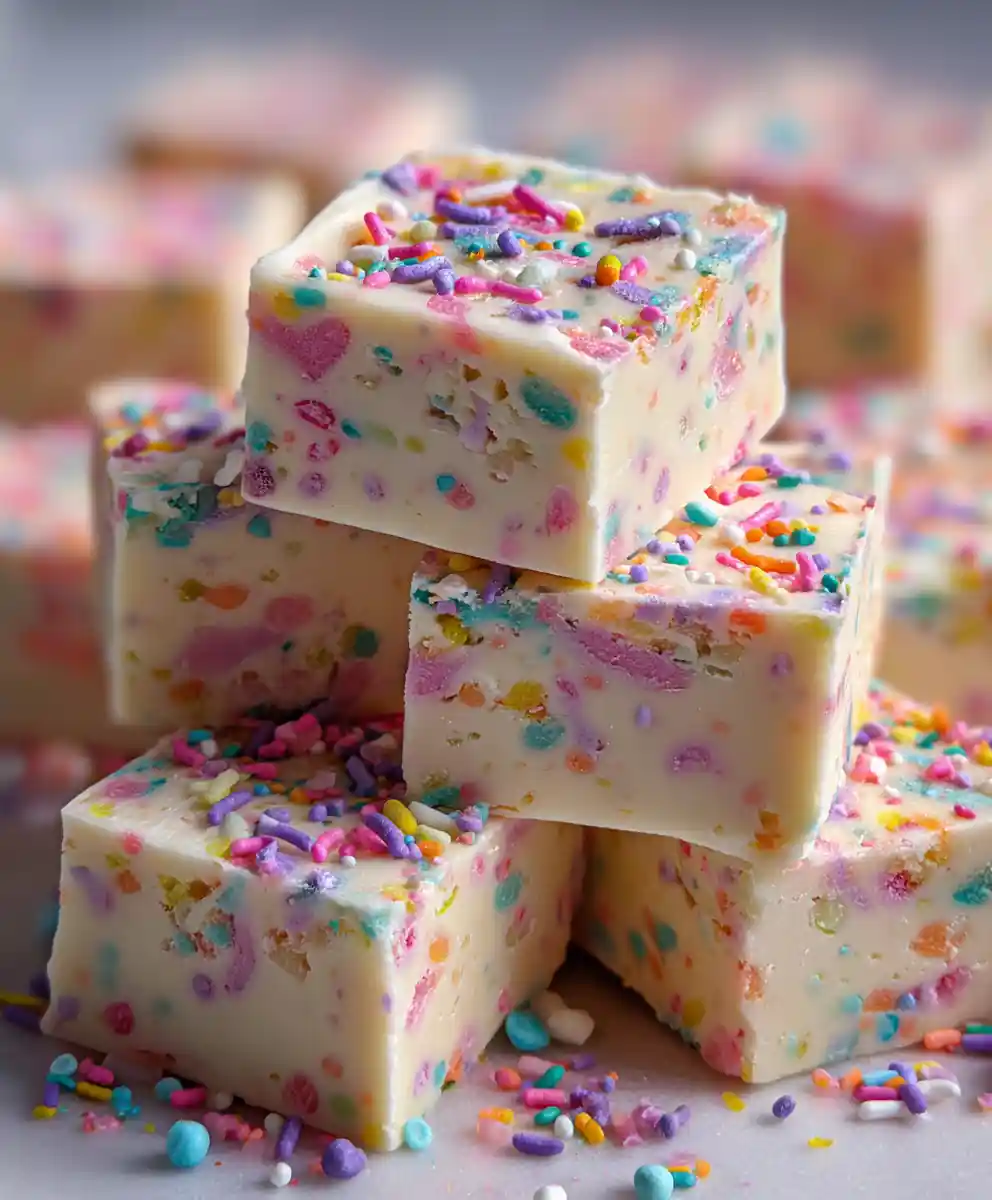 sugar cookie fudge recipe Confetti Swirl Squares