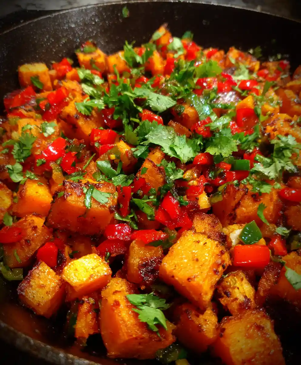 sweet potato hash recipe Jalapeño and Red Pepper Confetti