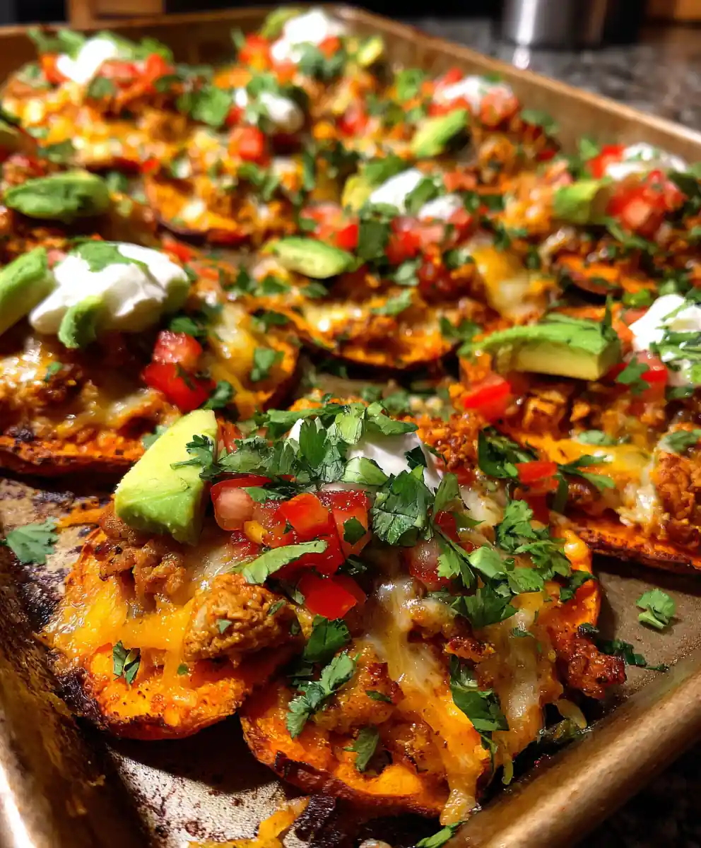 sweet potato nachos recipe Chili Lime Orange Sheet