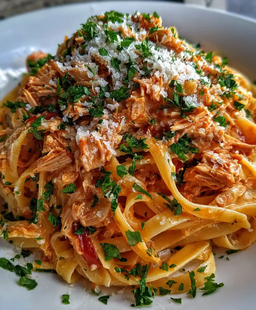 tuna pasta recipe Roasted Red Pepper Ribbon