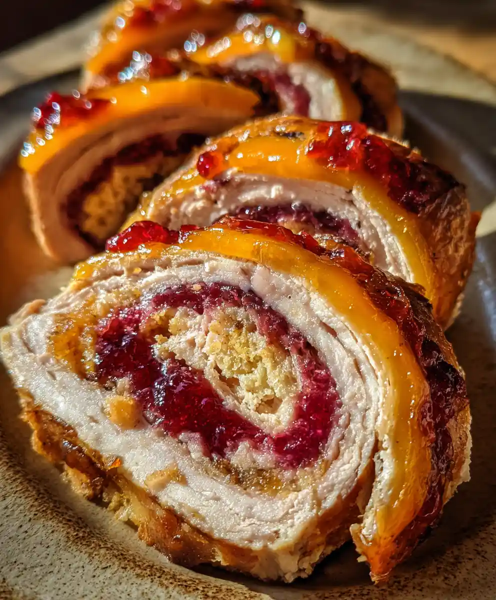 turkey roll recipe Cranberry Swirl Center
