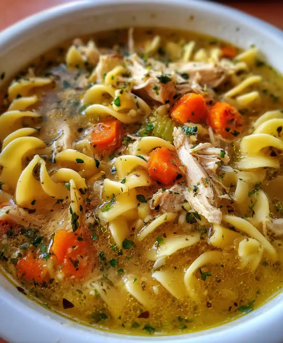turkey soup recipe with carcass Golden Herb Noodle