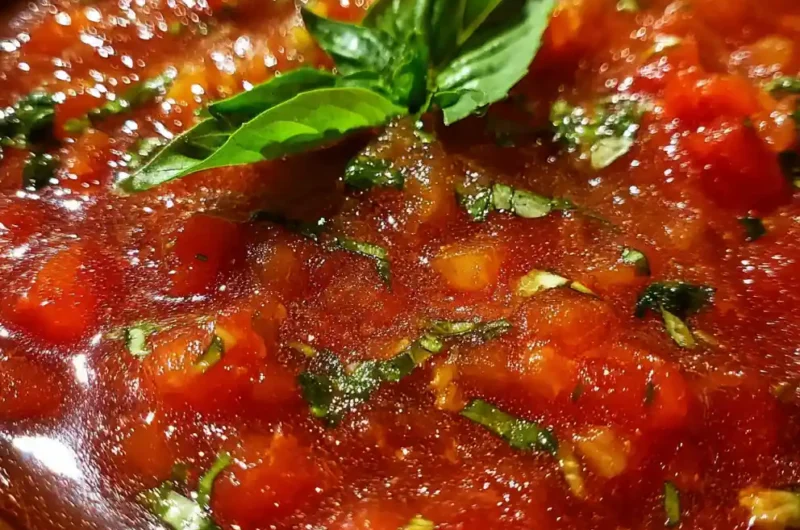 Wednesday Sauce Recipe Brick Red Tomato Basil Simmer 1762486166.2699149