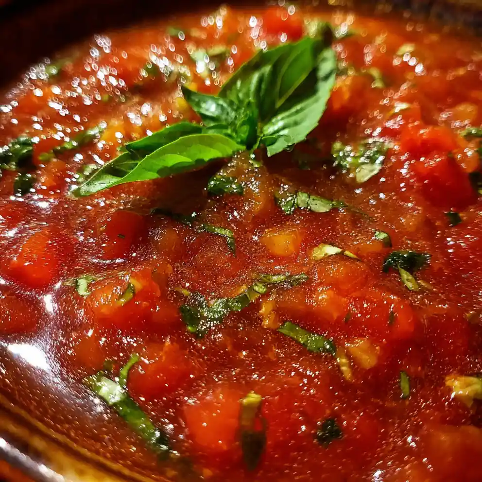 wednesday sauce recipe Brick-Red Tomato Basil Simmer