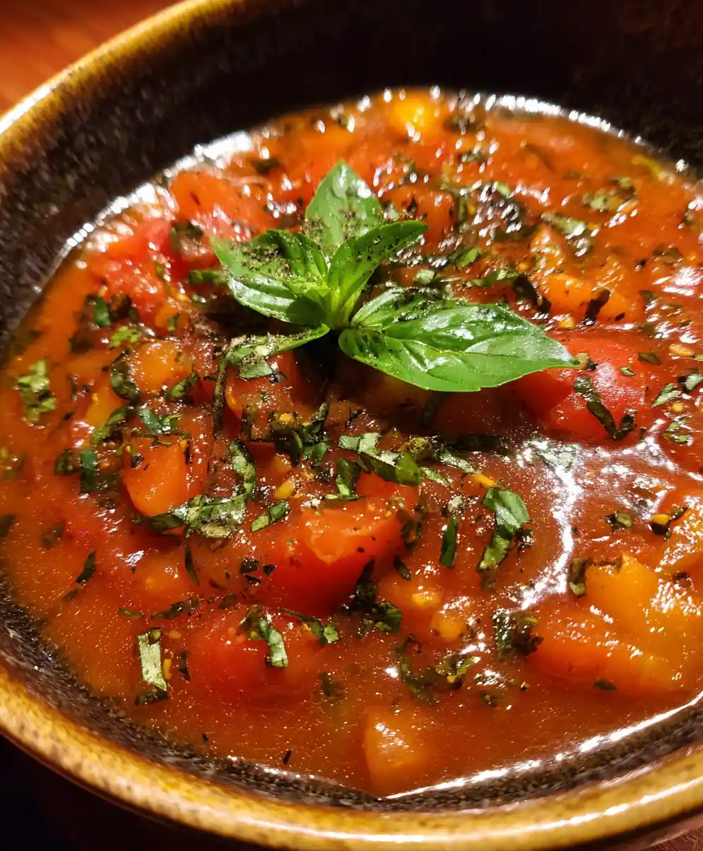 wednesday sauce recipe Brick-Red Tomato Basil Simmer