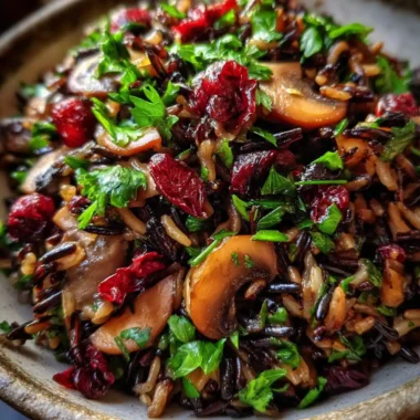 Wild Rice And Mushroom Recipe Cranberry And Parsley Confetti 1762473469.6911297