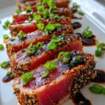 Yellowfin Tuna Recipe Sesame Crust With Wasabi Drizzle 1762692939.588114
