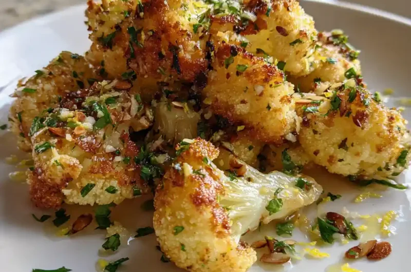 Almond Herb Crusted Lemon Pepper Glazed Cauliflower 1767818429.951085