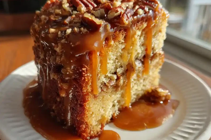 Brown Butter Caramel Pecan Praline Poke Cake 1767870349.2889366