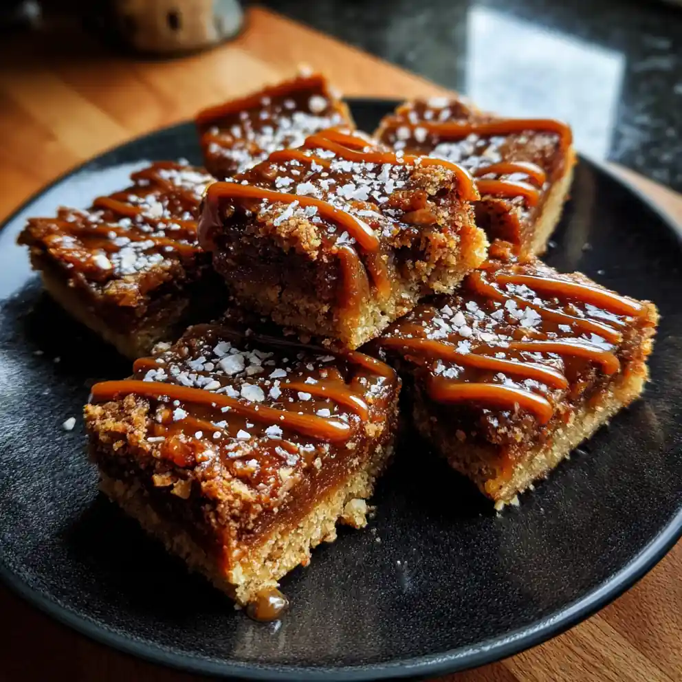 Brown Butter Caramel Swirl Biscoff Blondies