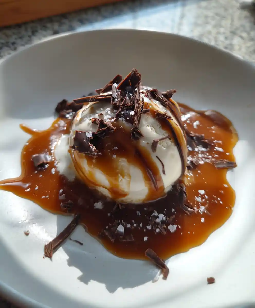 Brown Sugar Caramel Sauce with Espresso Ribbon