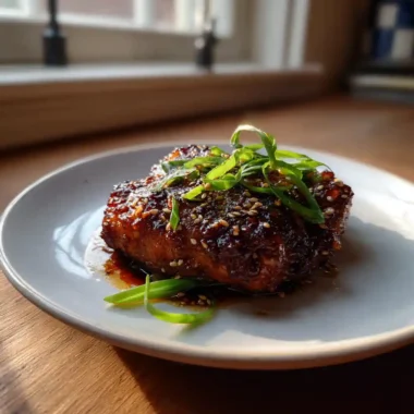 Brown Sugar Glazed Chicken Chops With Ginger Sesame Drizzle 1767864648.903005
