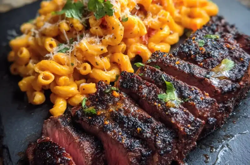 Cheesy Cajun Garlic Butter Steak With Chipotle Swirled Creamy Rigatoni 1767816536.8919868