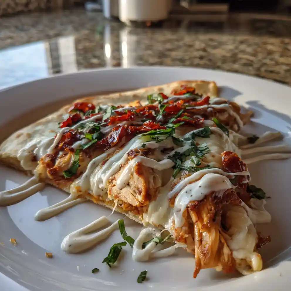 Cheesy Garlic Chicken Wraps with Sun Dried Tomato Basil Cheese Spread