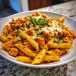 Cheesy Ground Turkey Pasta With Roasted Red Pepper Swirl 1767807793.2052639
