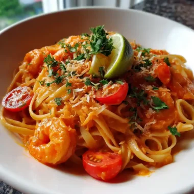 Chilli Garlic Prawn Pasta With Lime Infused Coconut Cream Swirl 1767825387.6634283