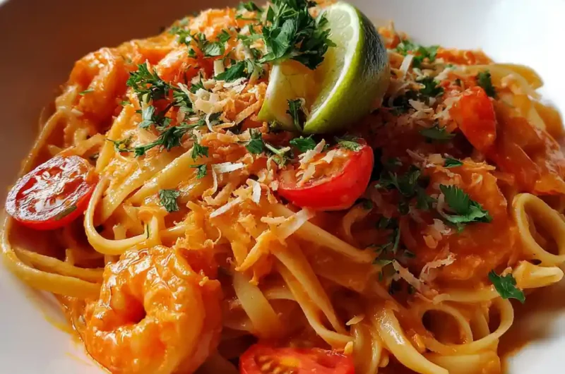 Chilli Garlic Prawn Pasta With Lime Infused Coconut Cream Swirl 1767825387.6634283