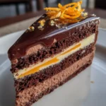 Chocolate Mousse Cake With Orange Zest White Chocolate Ribbon 1767852843.9871058