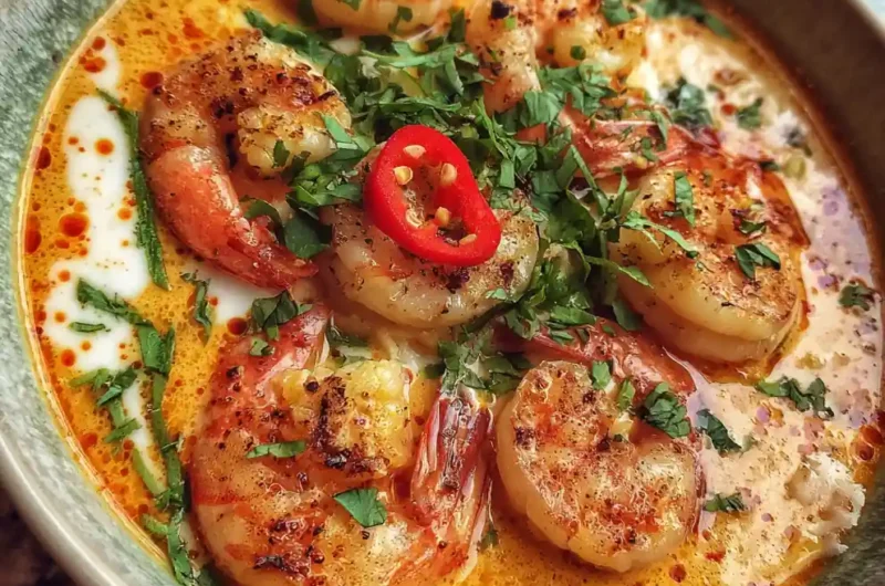 Coconut Curry Shrimp With Lime Infused Coconut Cream Swirl 1767833641.6144066