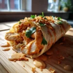 Coconut Lime Peanut Chicken Wraps With Toasted Coconut Garnish 1767840969.9530308
