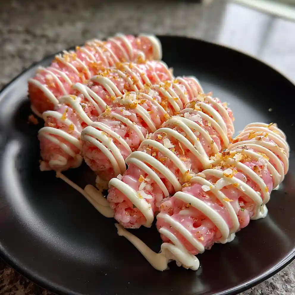 Cotton Candy Inspired Pink Strawberry Rice Krispies Twists