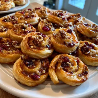Cranberry Pecan Cream Cheese Pinwheels With Citrus Honey Glaze 1767865869.6916275