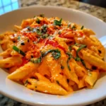 Creamy Cottage Cheese Pasta Sauce With Roasted Red Pepper Swirl 1767805420.717655