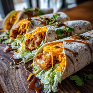 Crispy Chicken Ranch Wrap With Chipotle Honey Drizzle 1767813144.301437