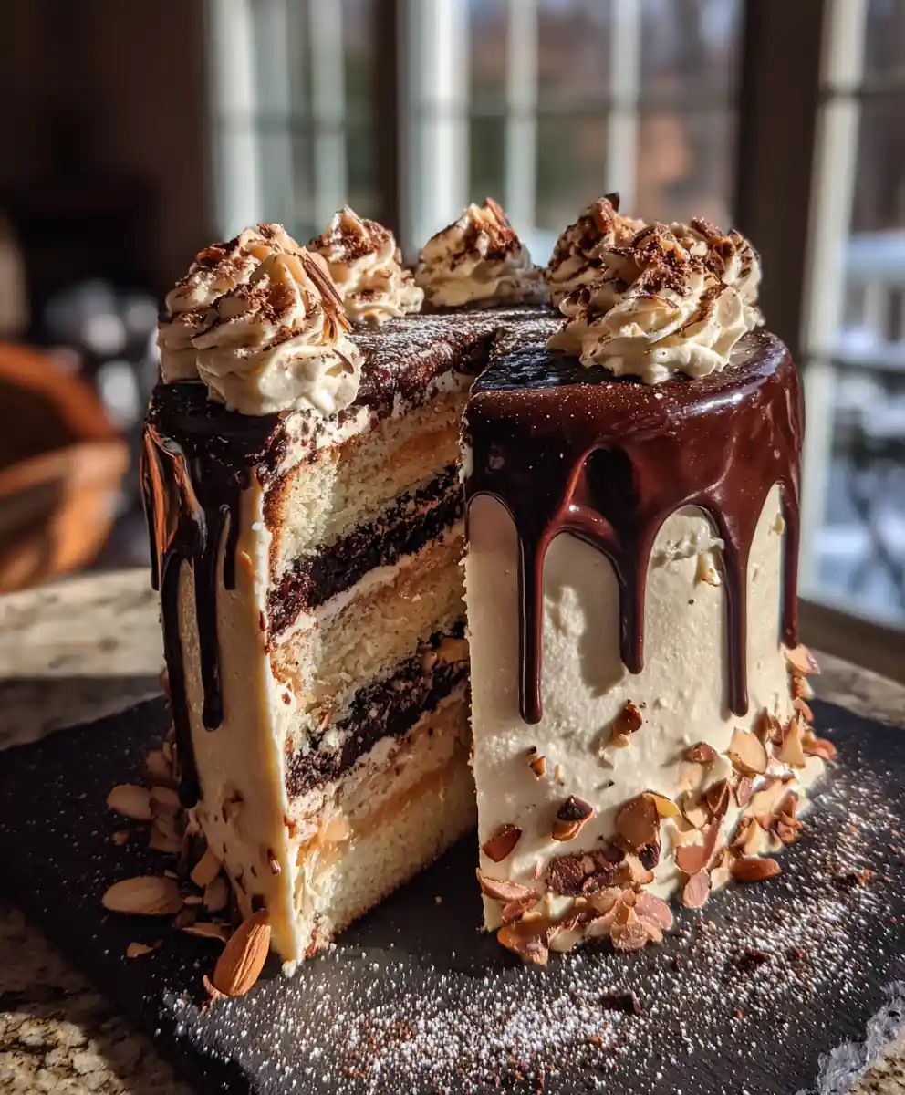 Espresso Chocolate Ganache Caramel Coffee Buttercream Cake