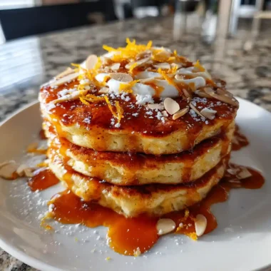 Fluffy Cinnamon Roll Pancakes With Orange Cream Cheese Swirl 1767867383.6888554